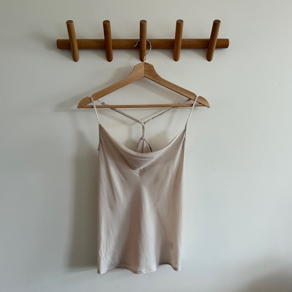 Grade & Gather Satin Cream Cowl Neck Camisole – Size Small